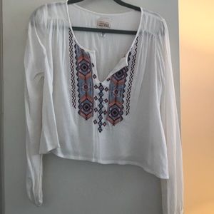 Billabong Flowy White embroidered top (new)